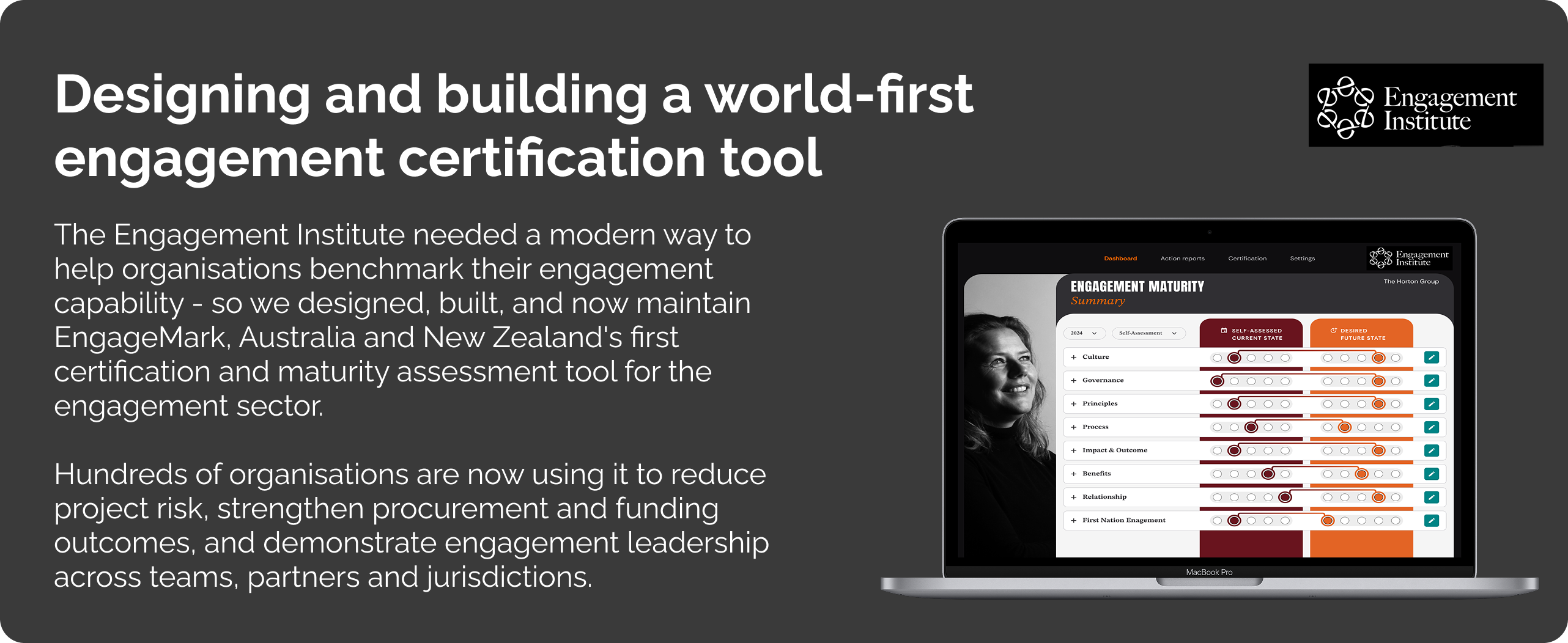 Engagement Institute — digital engagement platform designed and developed by Sharpen Advisory
