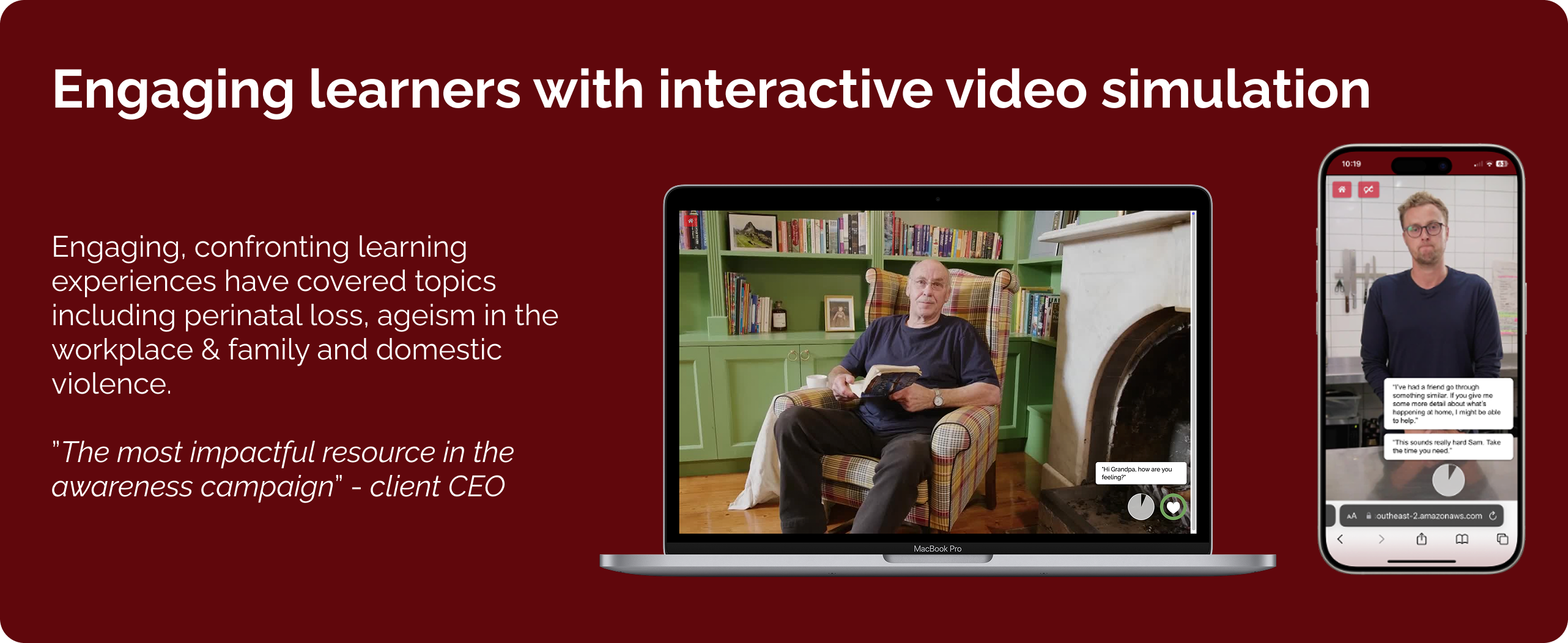 Interactive video simulation — immersive learning experience for corporate training